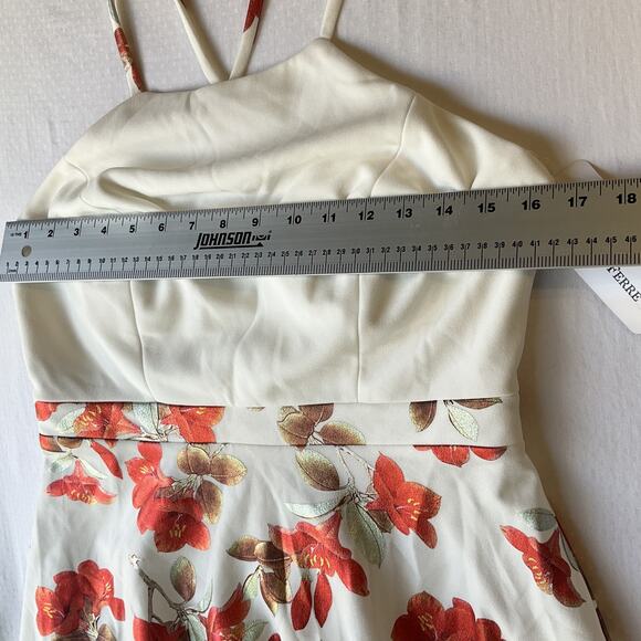 Giannloui Ferre Women Dress 11 White Floral A-Line R199 Sleeveless High Low - Picture 5 of 12